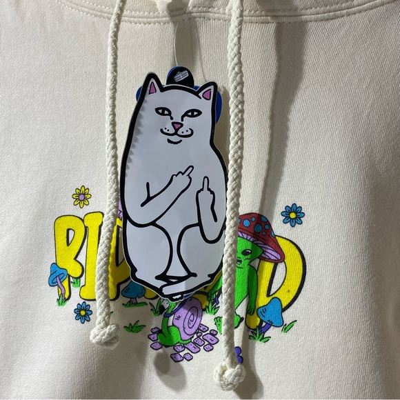 NEW - Rip n Dip - Rabbit Hole Hoodie - Bone - XL - Picture 4 of 6